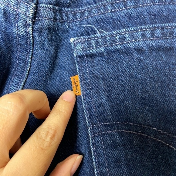 LEVIS • Vintage Women’s 921 Dark Wash Tapered Leg High Waisted Jeans Orange Tab - Picture 8 of 8